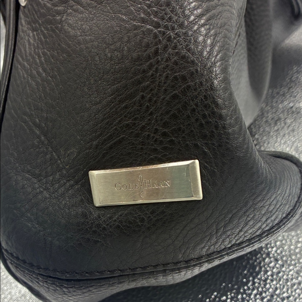 Cole Haan Black Leather Shoulder Bag - Picture 3 of 4